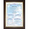 Traditional Teak Wood Frame - Blue Style UK - Birthday News Certificate